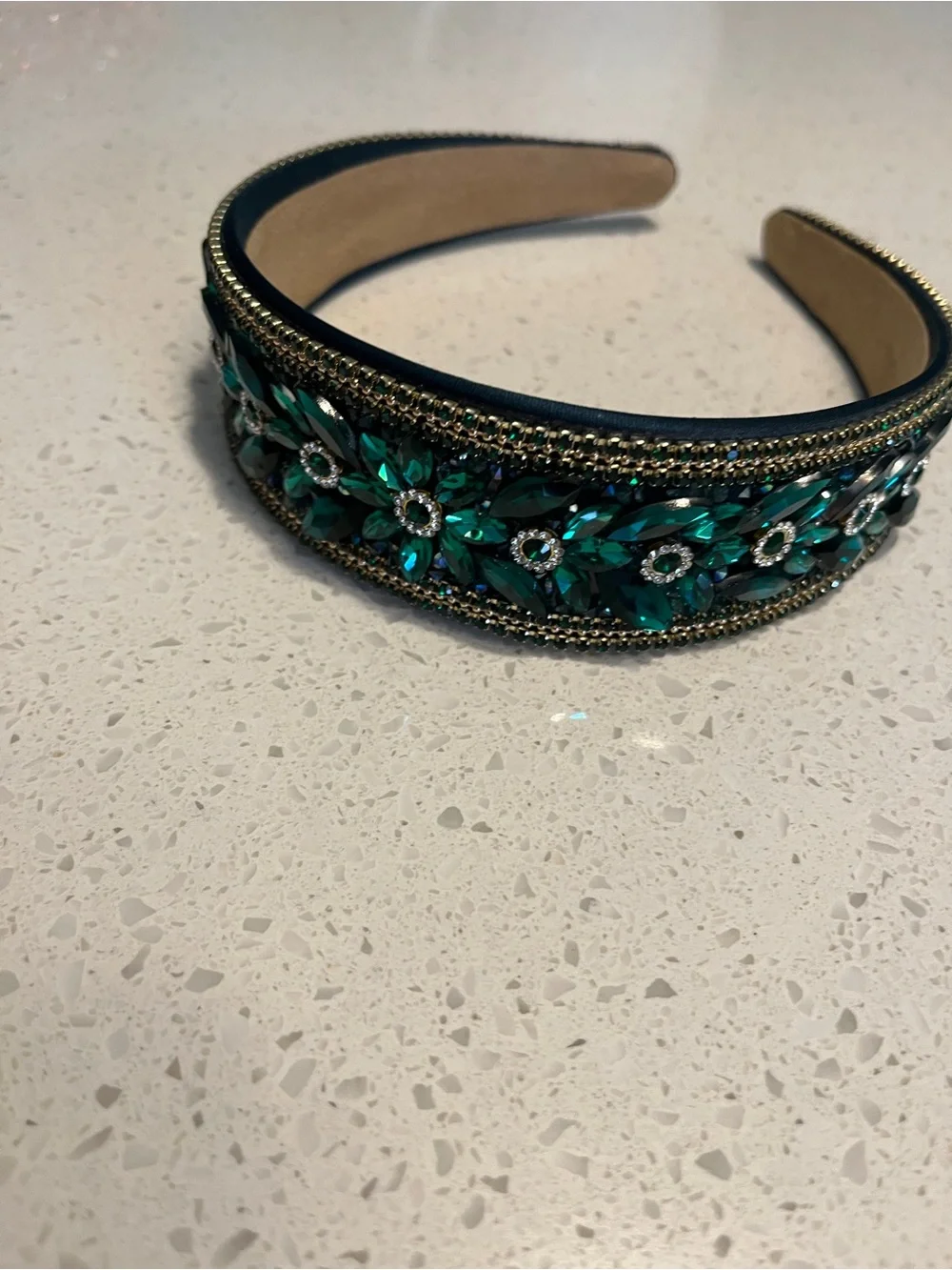 Embellished green‎ Crystal Headband